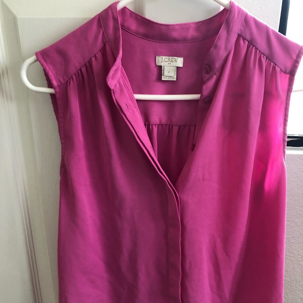 J crew sleeveless blouse